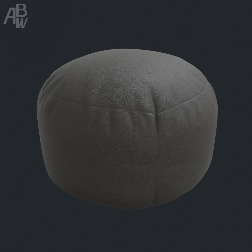 Leather Pouf