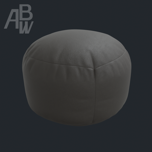 Leather Pouf