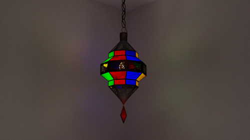 Old Oriental Ceiling Lamp