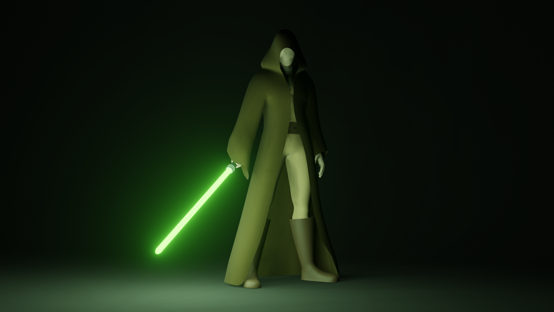 Hooded Jedi Character | Animation Ready