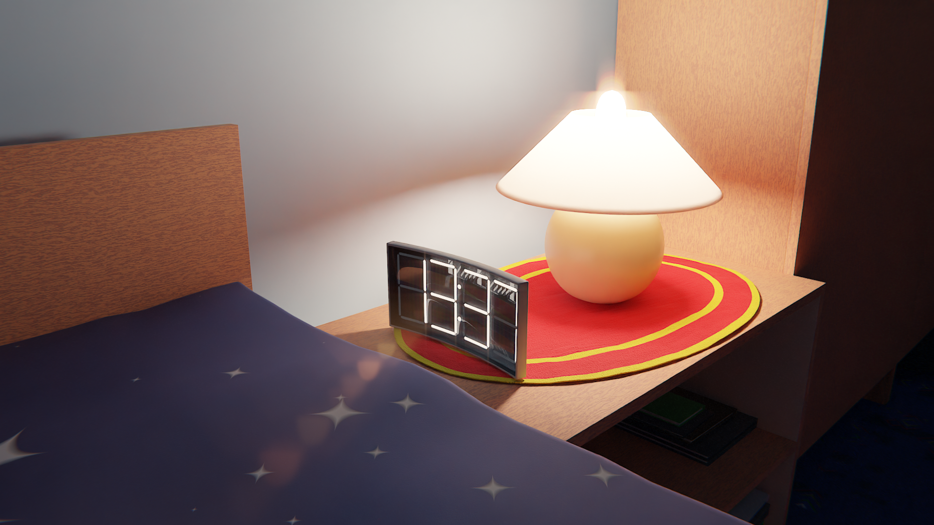 Animated digital clock