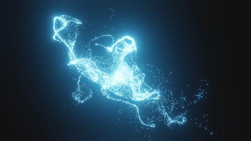 sci-fi particle animation