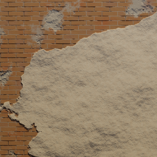 Procedural brick wall material