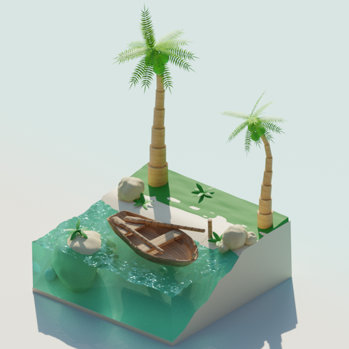 Beach with boat