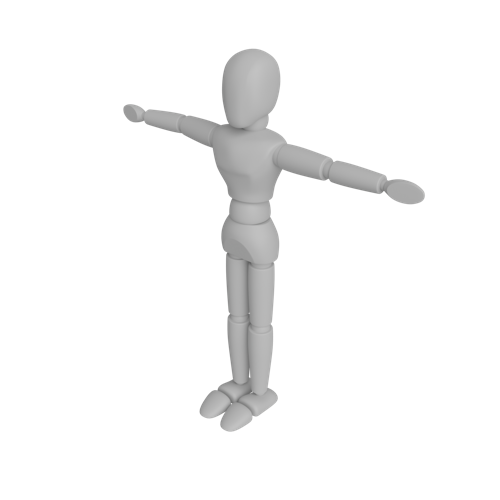 Drawing Poser with Simple IK Rig and Loomis Head for Artists