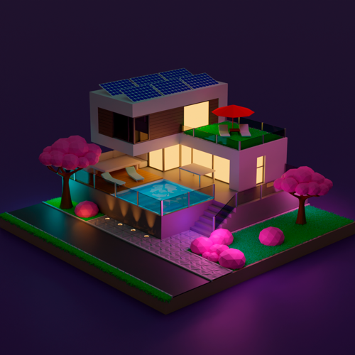 A Modern House (LowPoly)