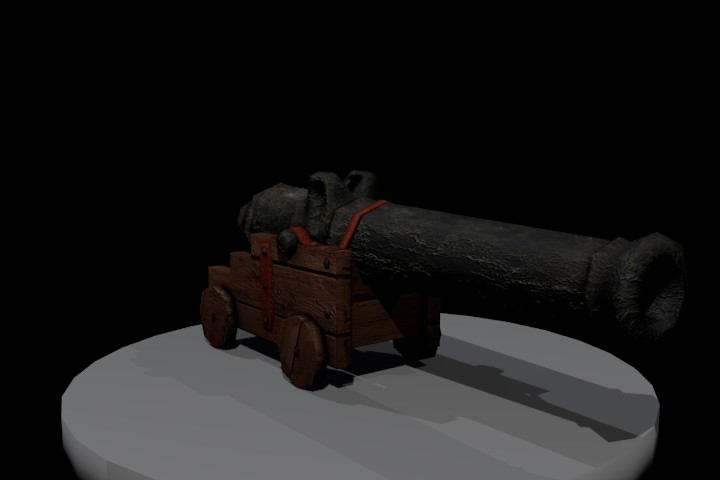 Low Poly Pirate Cannon
