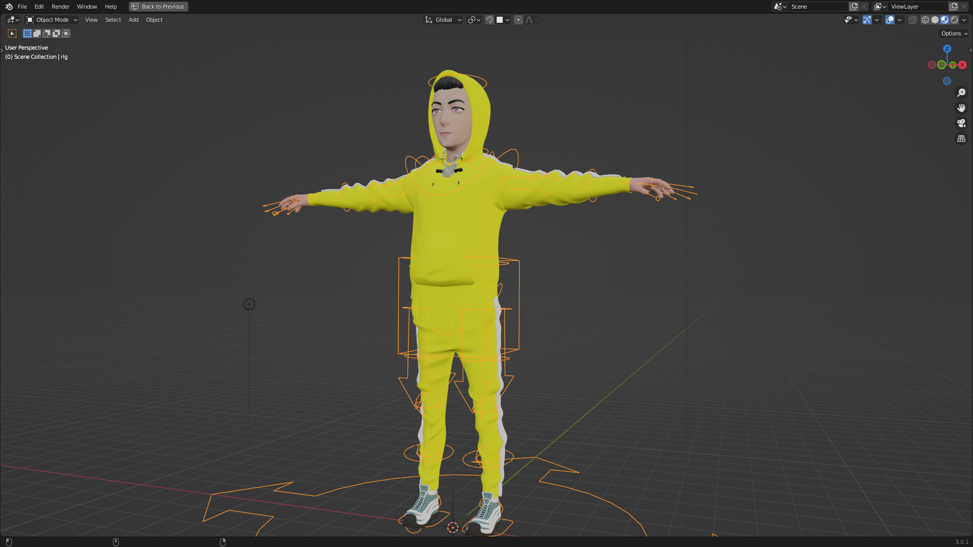 A cartoony male character