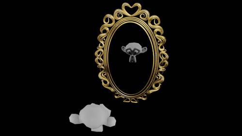 Decorated mirror