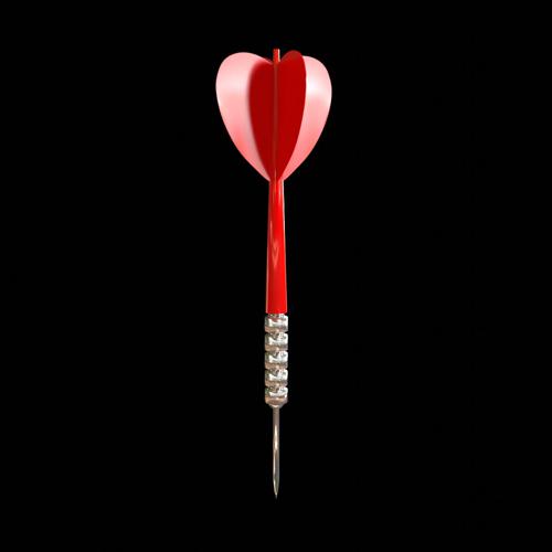 Dart with red fins