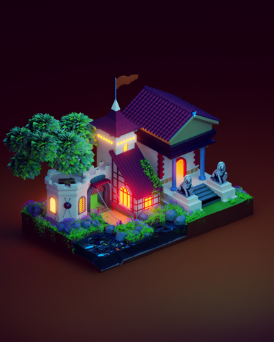lowpoly castle