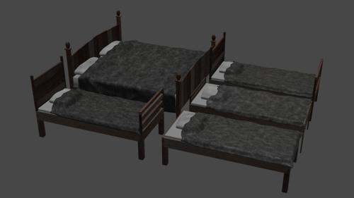 Wooden bed