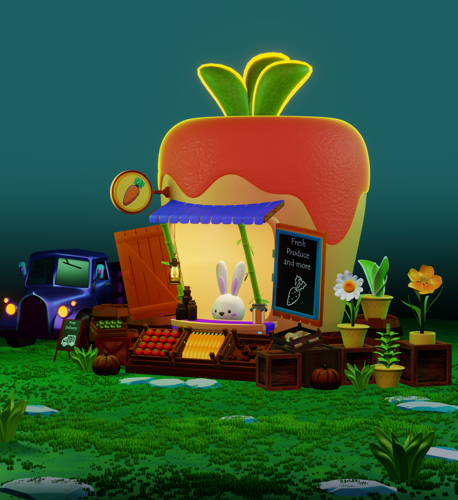 low poly bunny market