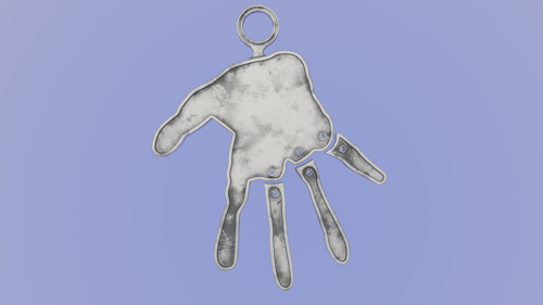 Hand with Separate Fingers - Printable 3D Pendant
