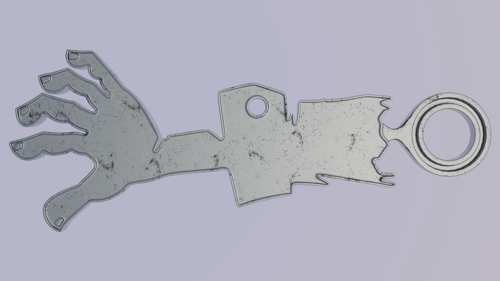 Zombie Hand - Printable 3D Pendant