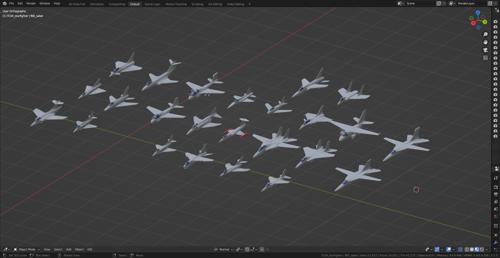 low poly jets