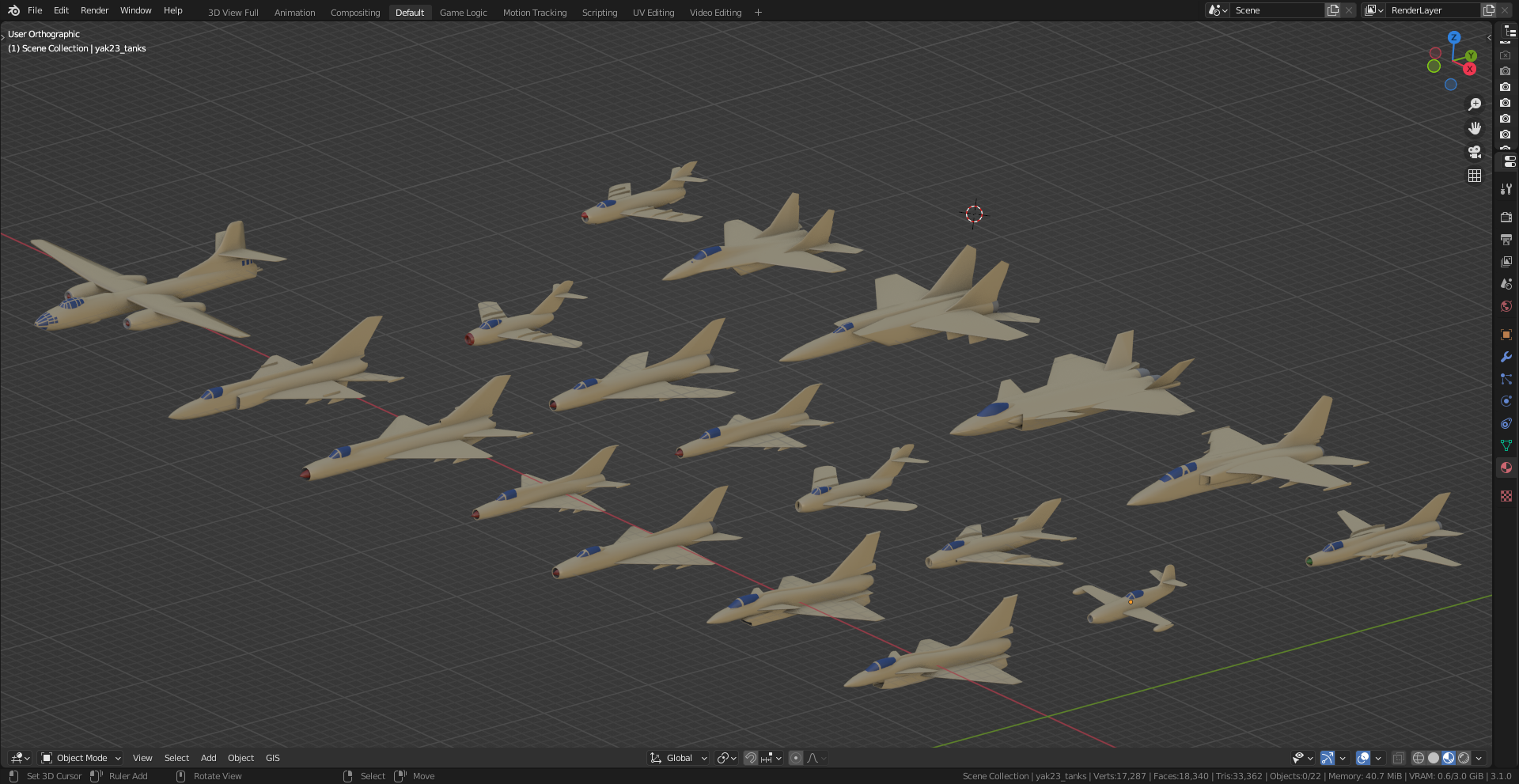 lo-poly Adversary aircraft
