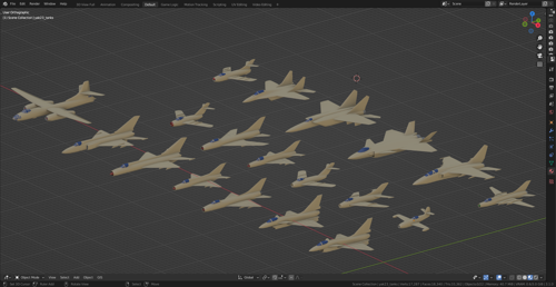 lo-poly Adversary aircraft
