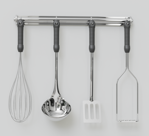 Kitchen rail organizer