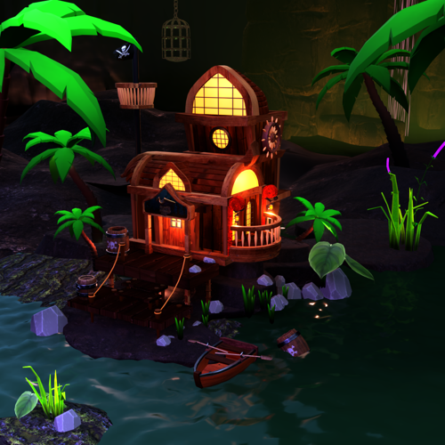lowpoly pirate hideout