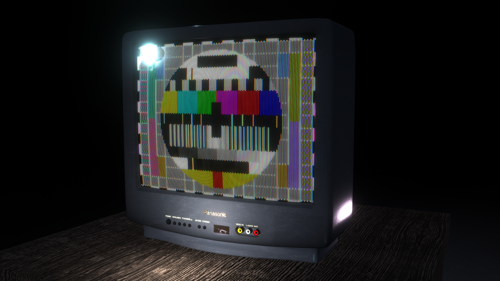 Panasonic CRT TV w/ Realistic RGB Pixel Shader for EEVEE