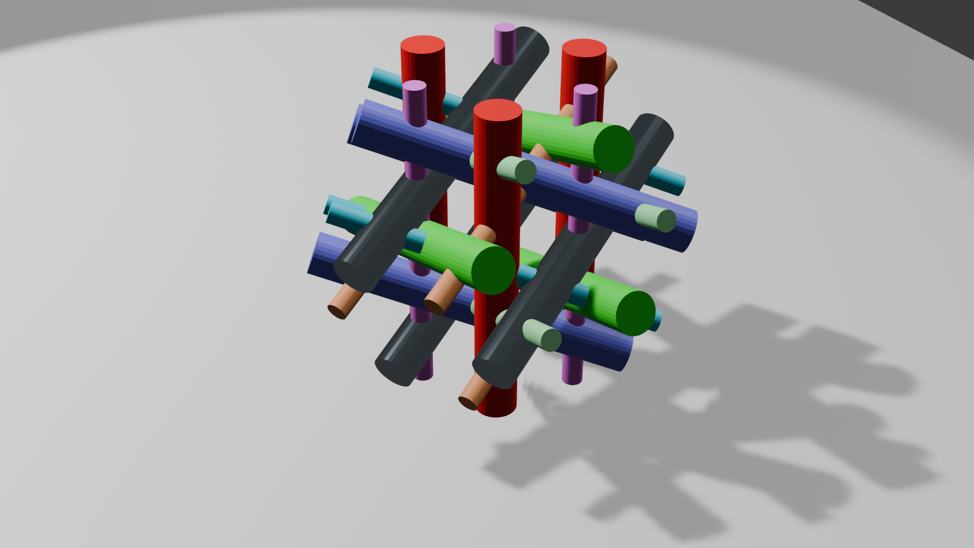 Wooden puzzle with geometrynode settings