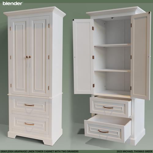 Grayleigh Arapahoe Tower Cabinet with Two Drawers