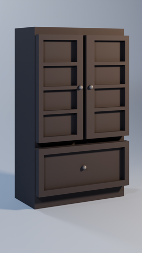 Wardrobe/Closet in low poly