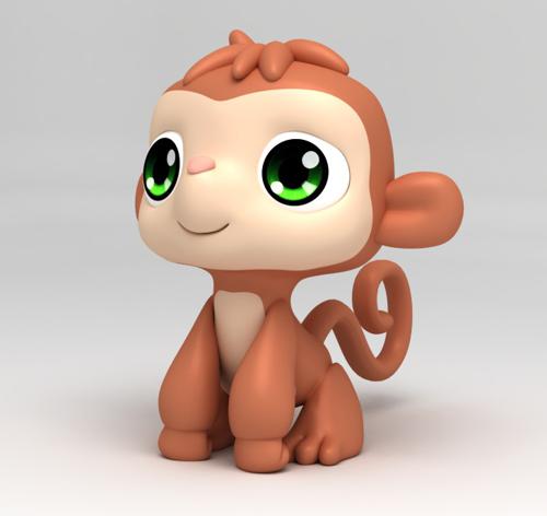 Little Monkey 3D Model