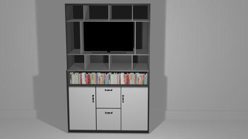 Book Shelf With TV