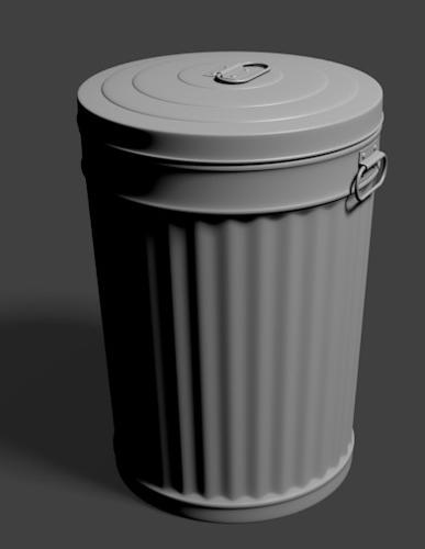 Metal Trash Can