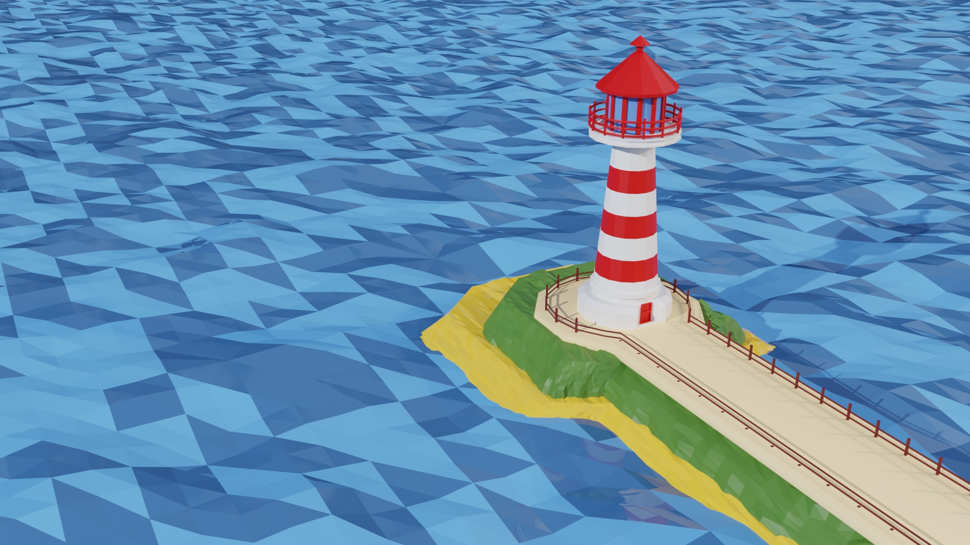 Low Poly - Light House Scene