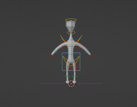 Low poly human rig