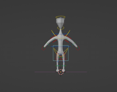 Low poly human rig