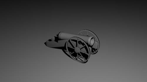 Lowpoly Medieval Cannon