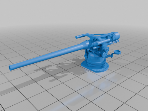 4in/50cal. Single Gun – US Navy (Untextured)