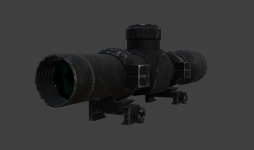 Weathered Rifle Scope