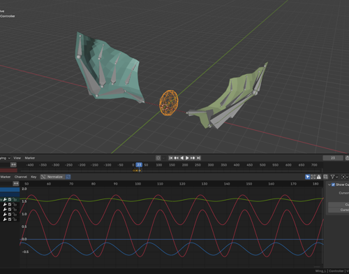 DemNikoArt Easy Wing Driver Animation Setup