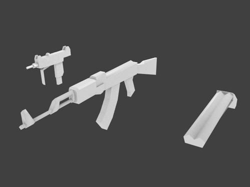 Low Poly Guns