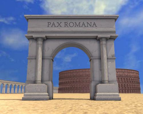 Rome Gate,  Aqueduct and Colosseum