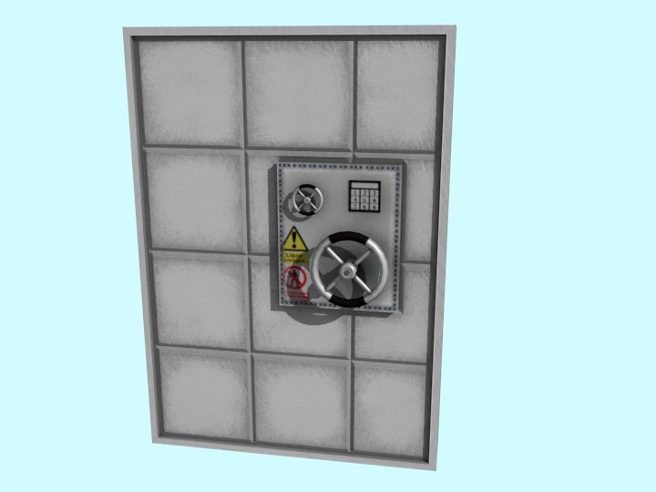 Vault Door (Low Poly, Textured)