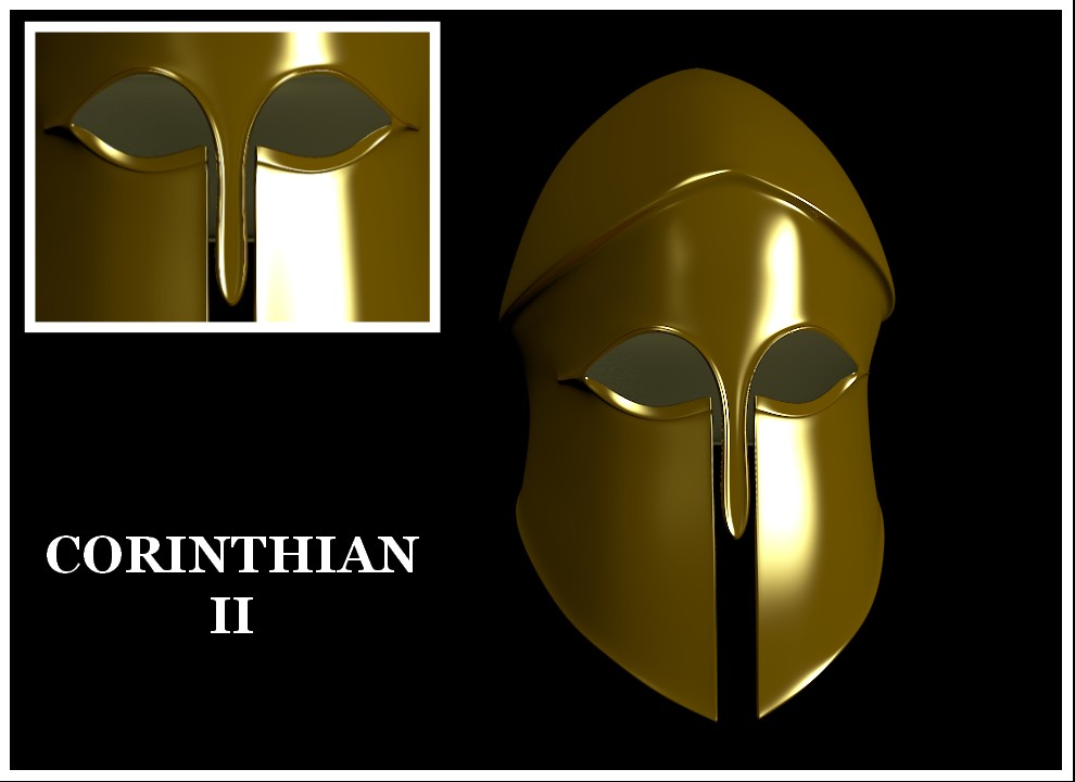 Golden Greek Corinthian Helmet II