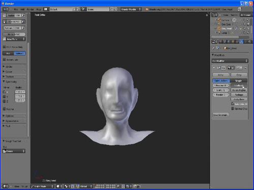 Sculpting A Mans Head In Blender 2.5 Part 1