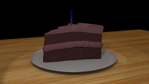 Slice Of Chocolate Cake