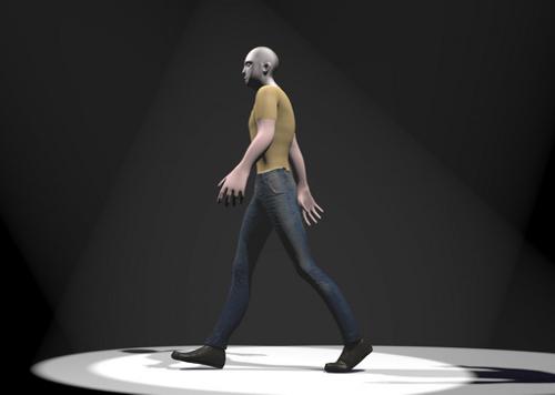 Rigged Man With Walk Cycle