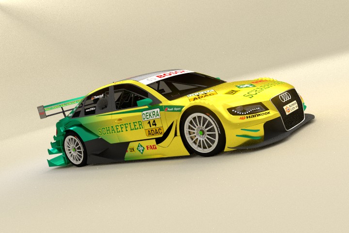 Audi A4 DTM Cycles + Uv-texture-alpha Maps