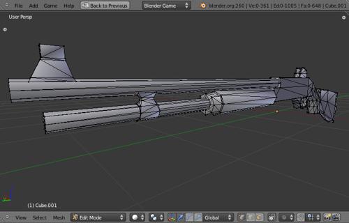 Shotgun Low Poly