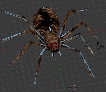 Spider With Walk And Attack Animation