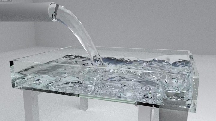 Realistic Fluid Simulation Made With Cycles