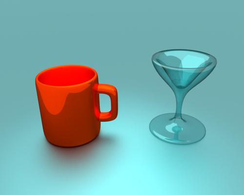 Drinking Glass And Cup [Cycles ]
